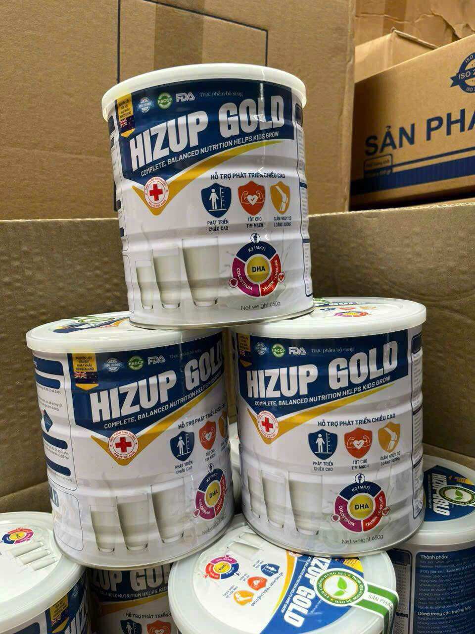 Sữa hizup tăng chiều cao dành cho trẻ từ 1tuổi, tuổi dậy thì cần bổ sung caxi lon 650g