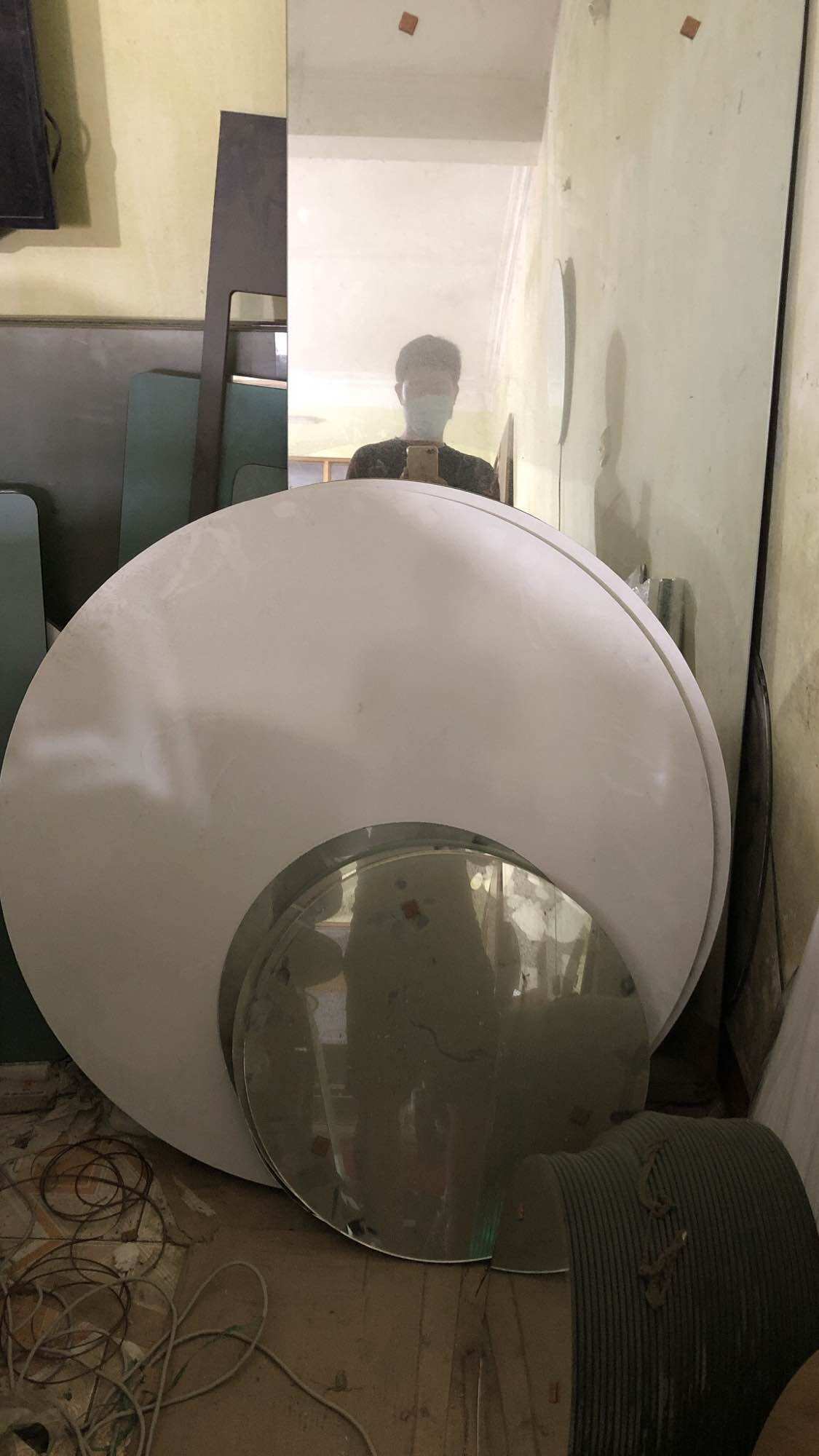 Mặt bàn đường kính 1m2 gỗ MDF lõi.xanh Likidecor (không bao gồm chân)