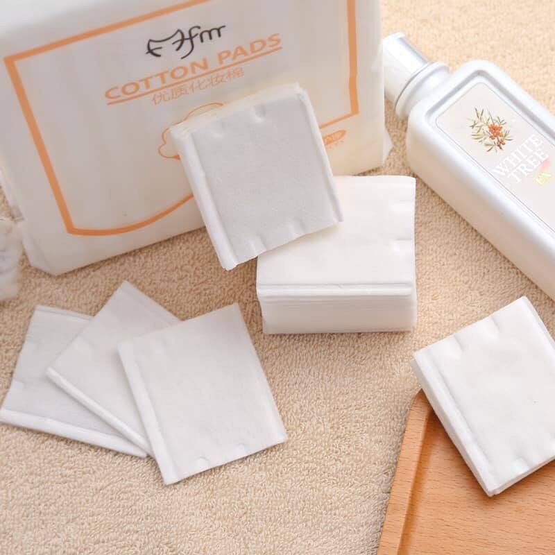 Bông tẩy trang 3 lớp cotton pads (hộp 222 miếng) an toàn cho Da nhạy cảm