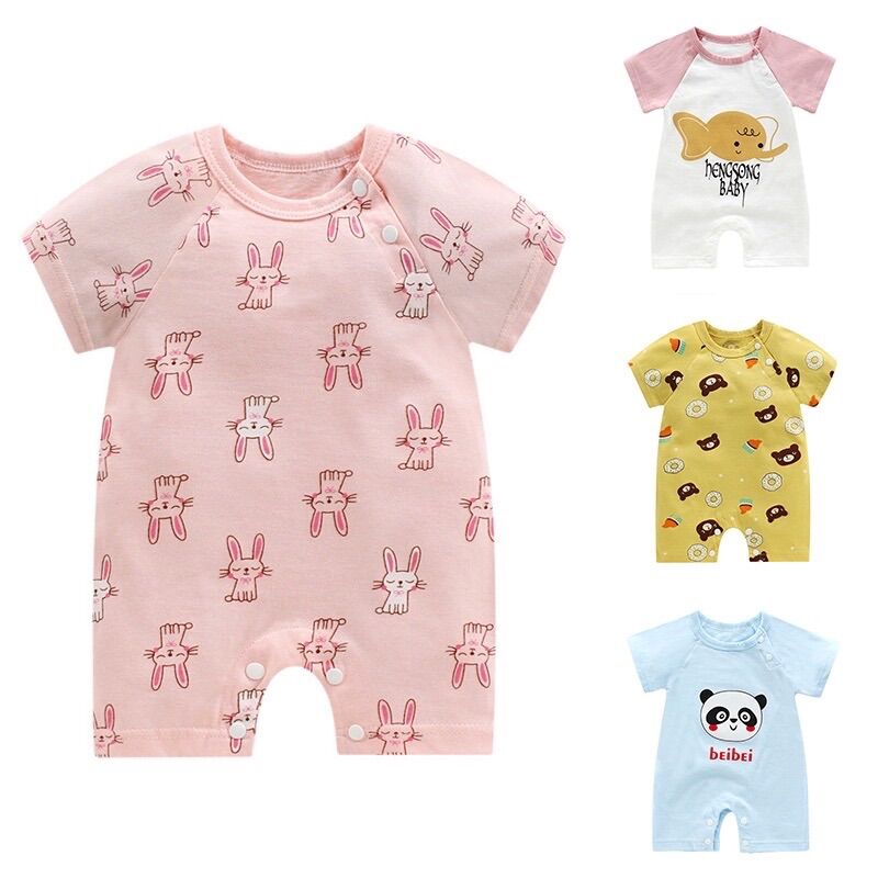 Body đùi cộc tay cotton quảng châu cho bé sơ sinh đến 10kg