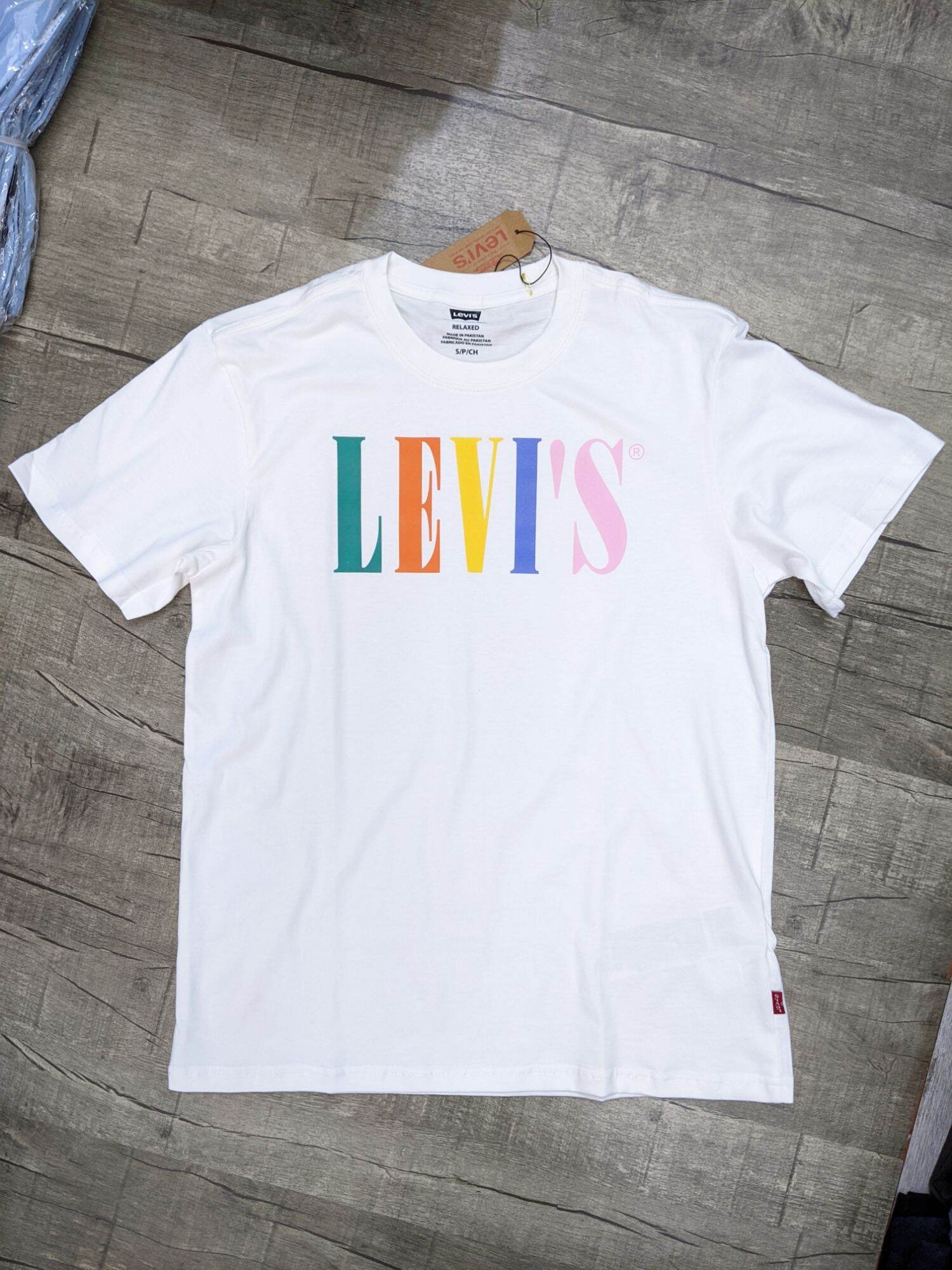áo thun levis trắng made in pakistan