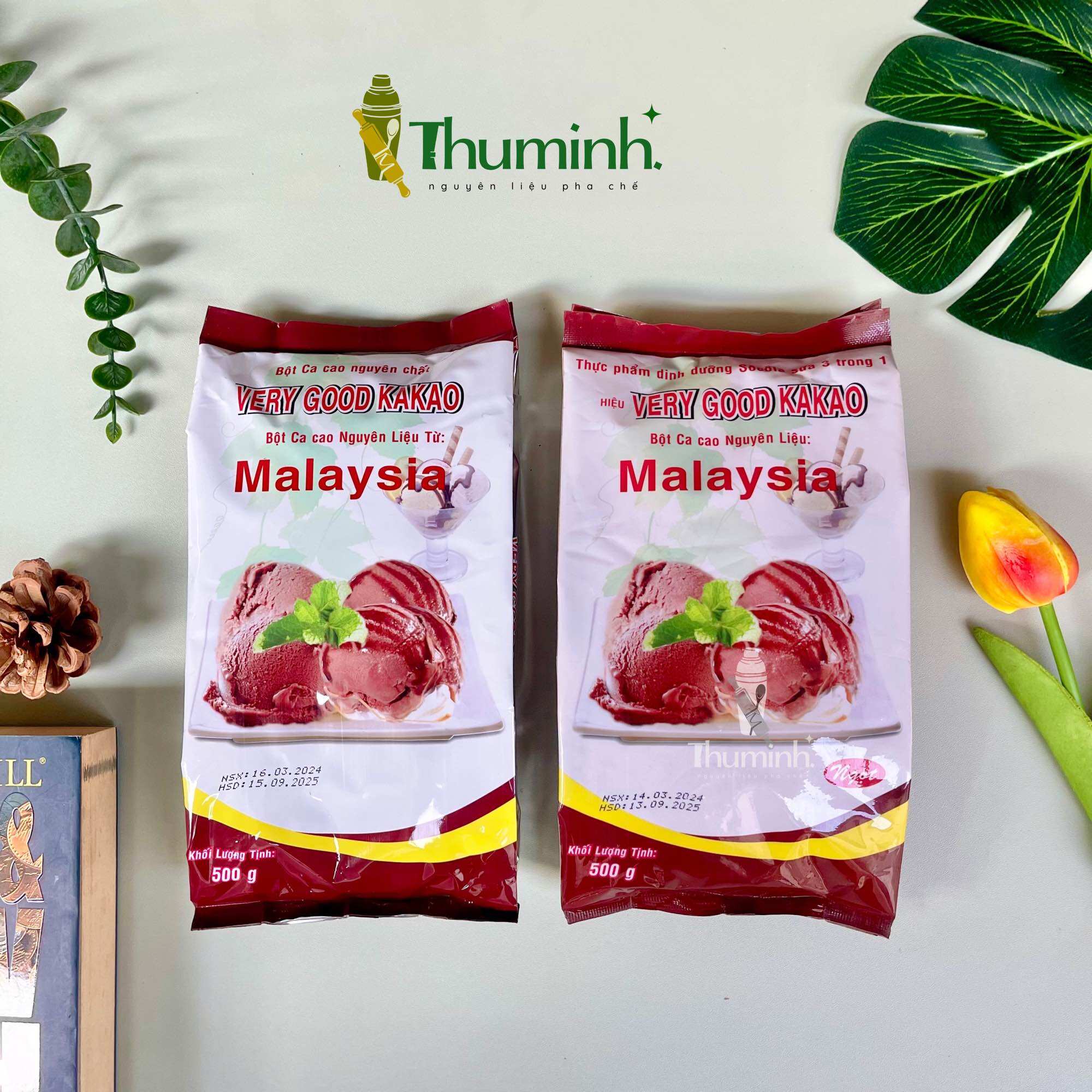 Bột Cacao Malaysia Đắng, Ngọt gói 500gr