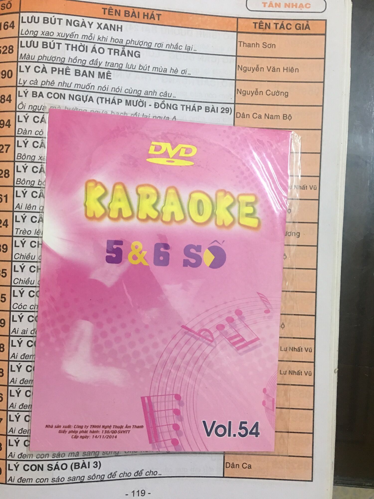 ĐẦU KARAOKE Cali@next  6 số  DVD
