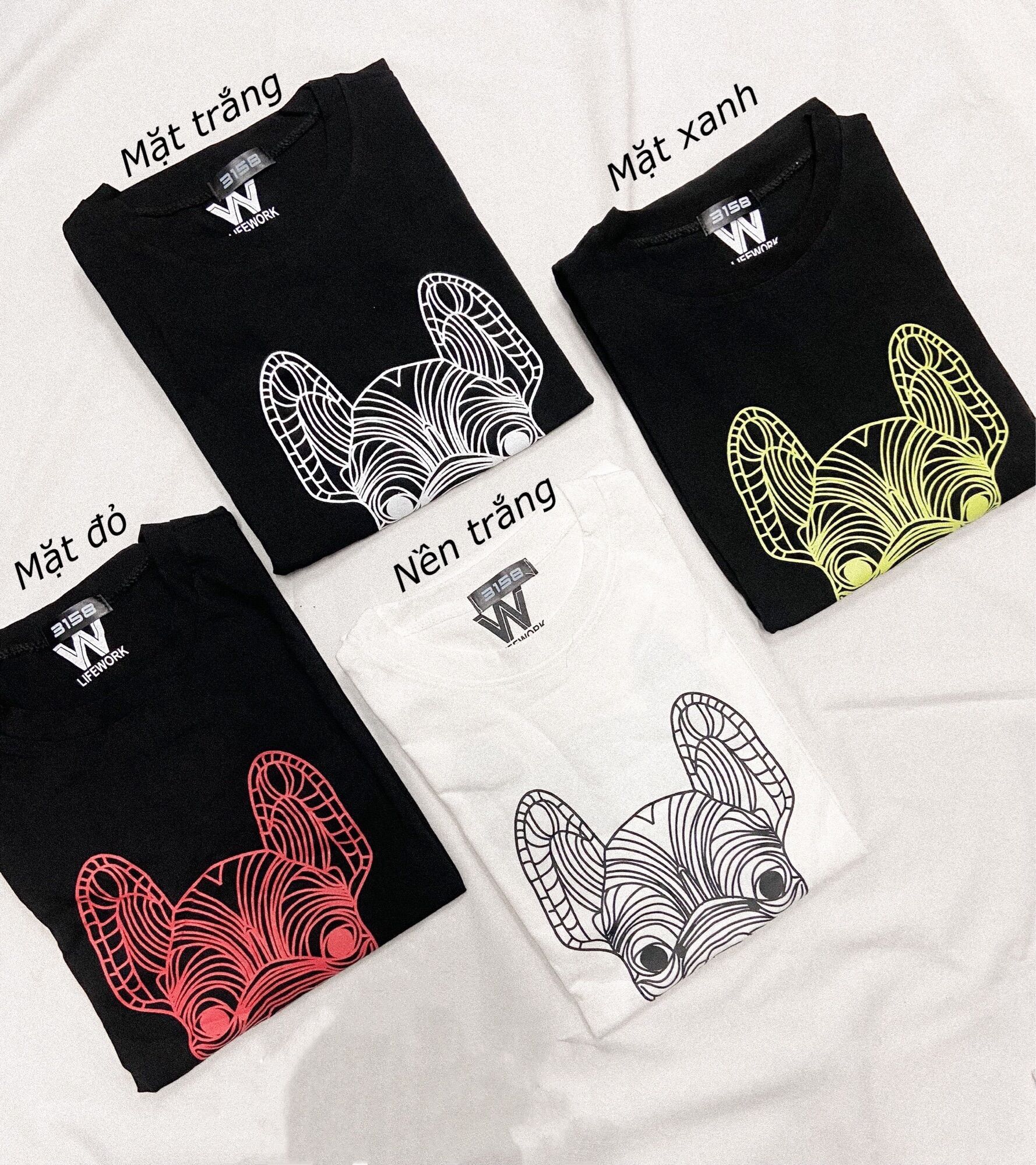 Áo thun hè áo phông tay lỡ form rộng - cún life work 2 mặt in nhiệt, chất cotton nam nữ unisex giá rẻ, 2000clothing