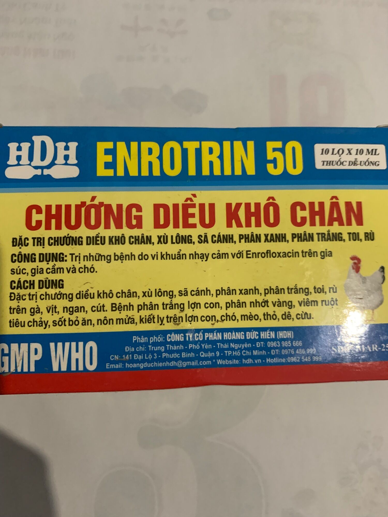 Chướng diều khô chân 10ml