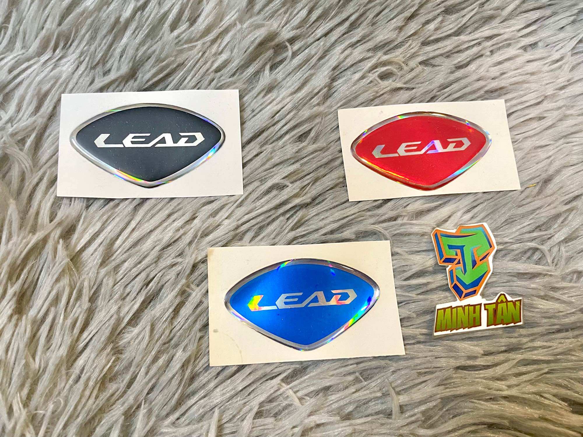 Logo lead tem keo nổi dán mătk nạ xe. Tem đẹp sắc nét