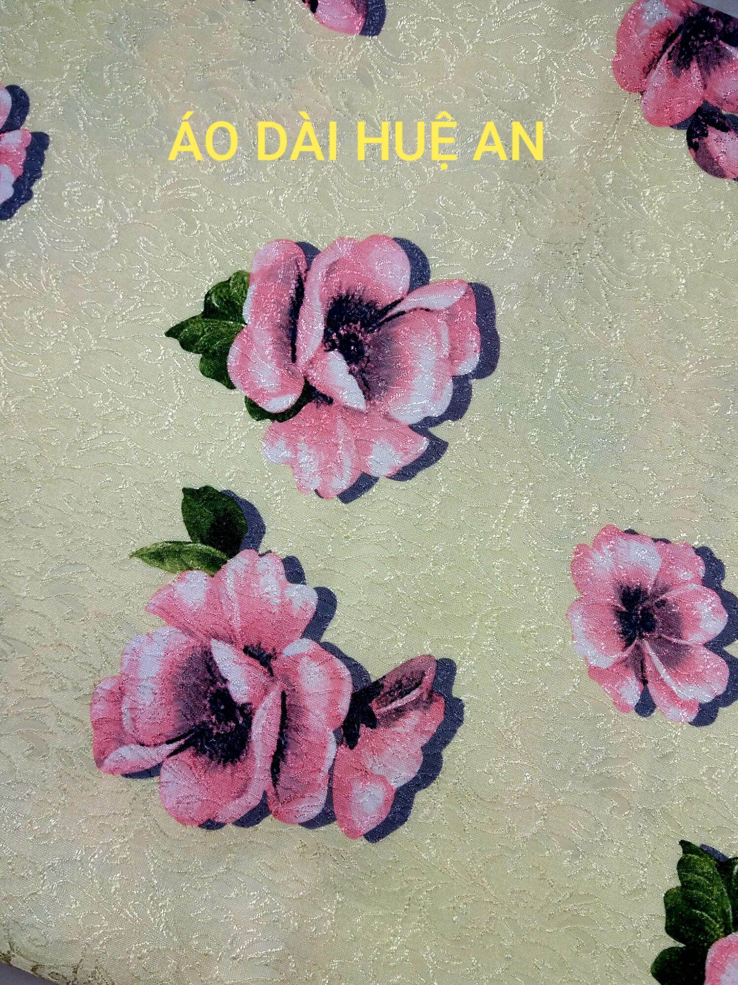 2m vải gấm thêu nổi co dãn, tạo form may áo dài, áo dài cách tân, váy đầm,...