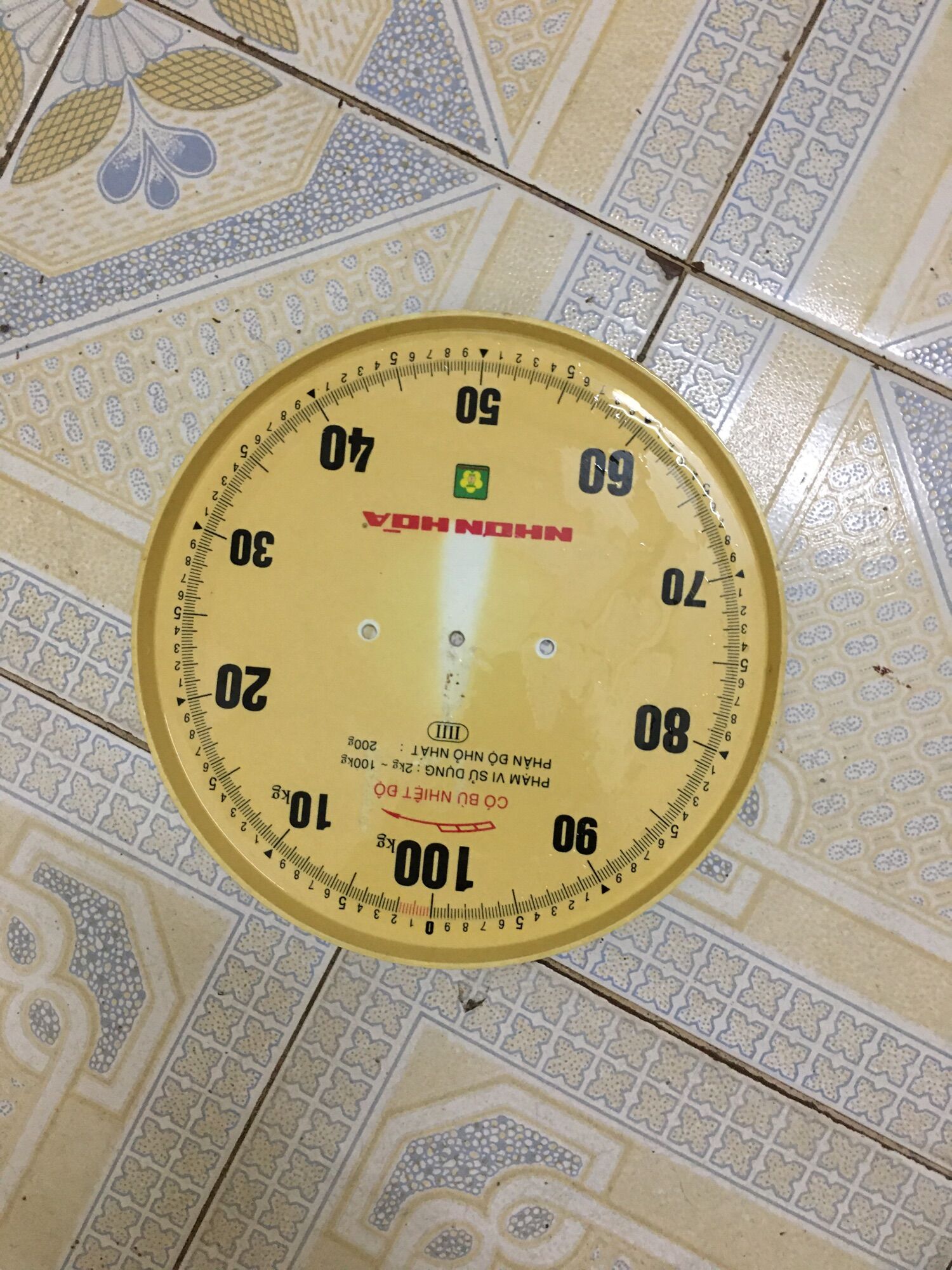 Mặt số cân nhơn hoà 100 kg