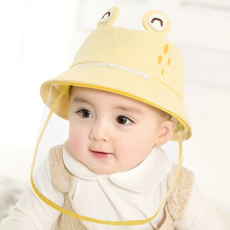 Mũ bảo vệ trẻ em mũ bảo vệ trẻ em mũ bảo vệ trẻ em mặt nạ bảo vệ chống nước bọt mẫu mùa hè mũ che mặt em bé mũ cách ly chống nắng