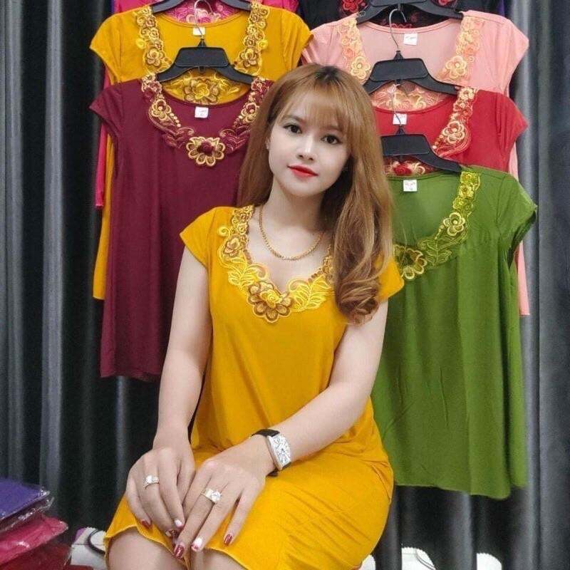 Đổ bộ nữ, bộ lửng thun lạnh tay con phối ren