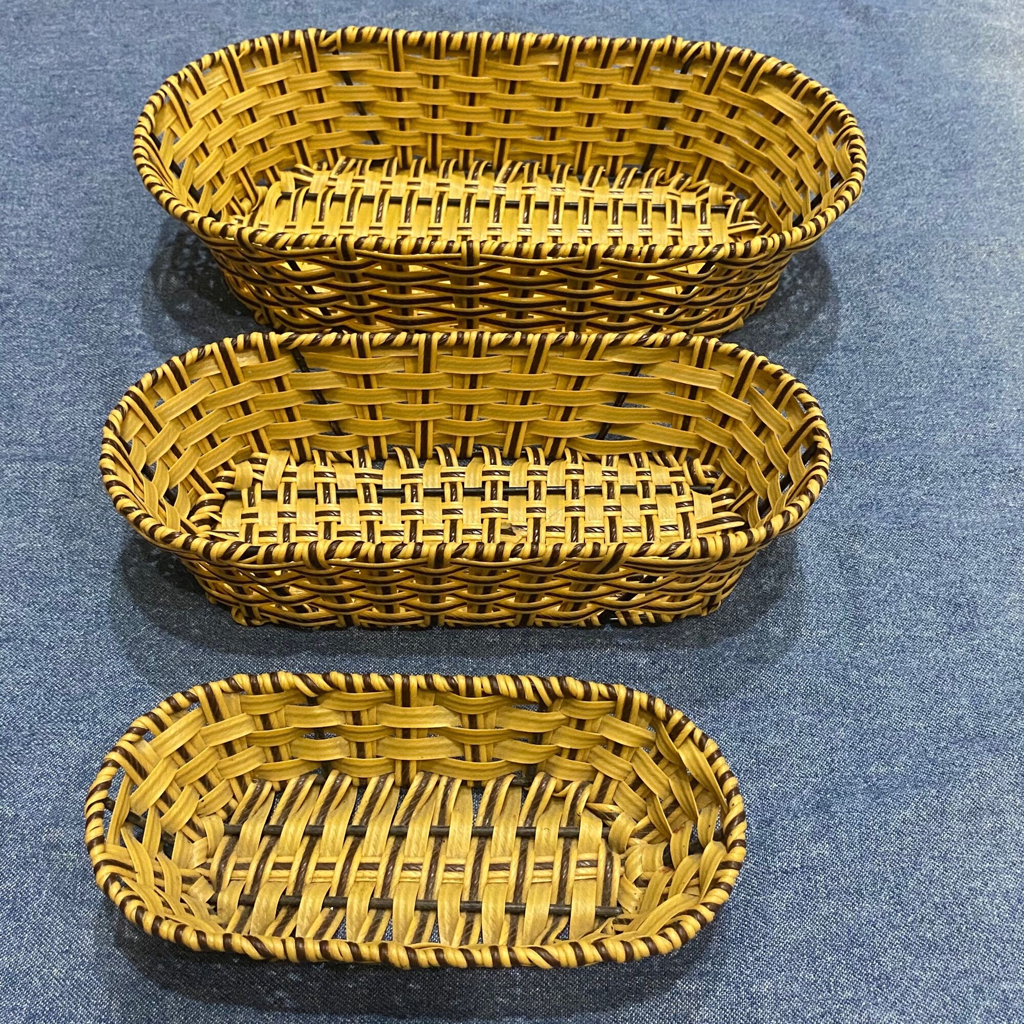 [HCM]Rổ nhựa giả mây đựng bánh mì