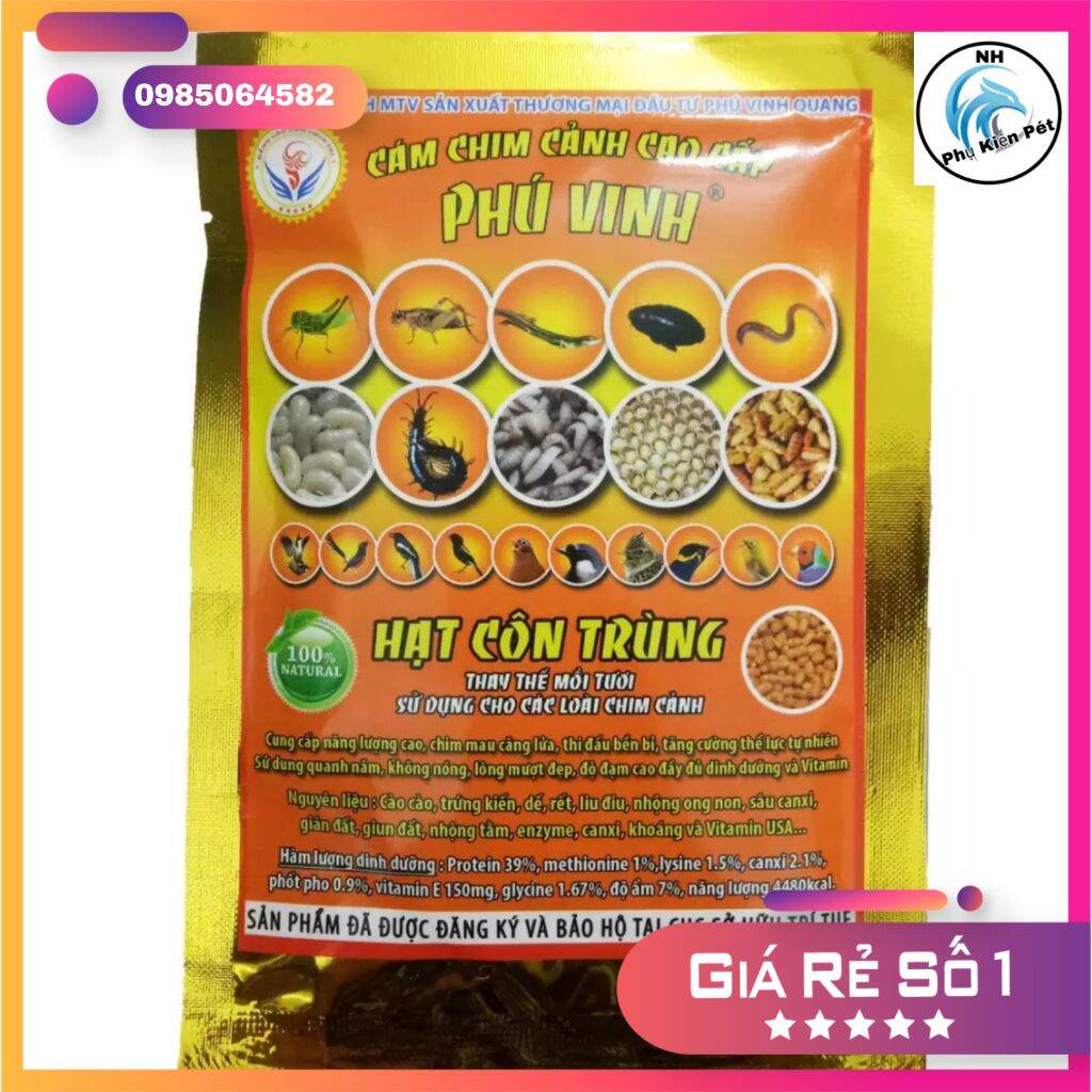 Hạt côn trùng Phú Vinh - Cám chim cảnh cao cấp loại 100g