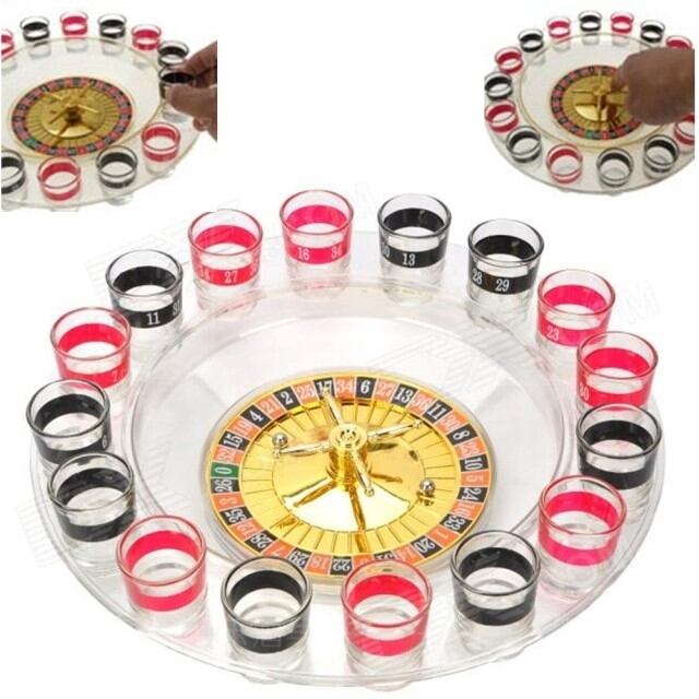 Bar KTV Party Russian Roulette Wheel Wine Set Roulette Wheel Rotary Table Game Turntable Drinking Game Fun Drinking Toys