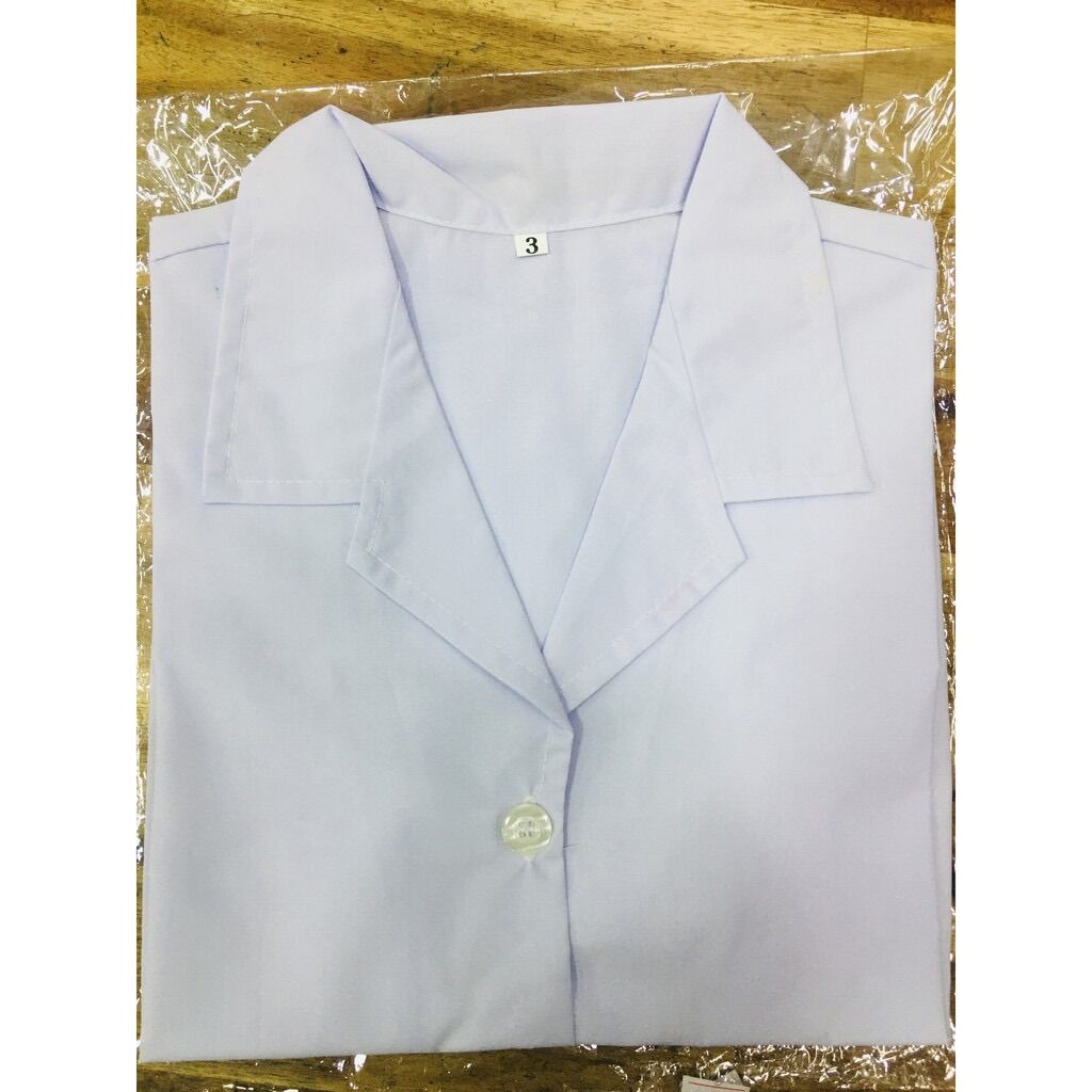 Áo blouse nữ tay ngắn thân ngắn