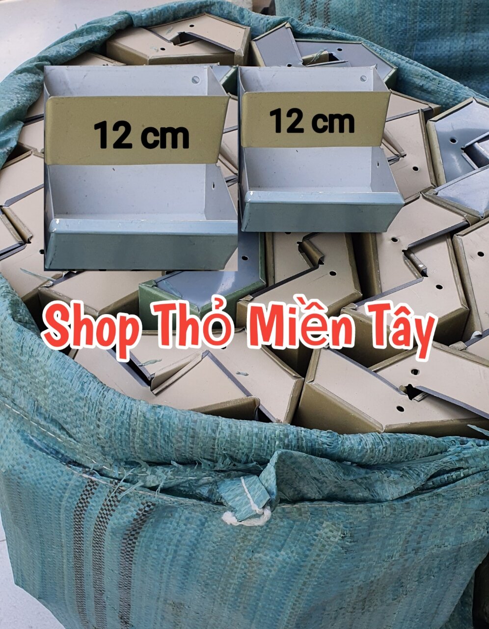 Máng Ăn 12cm nữa trong nữa ngoài - Đồ đựng thức ăn cho Thỏ Gà Bồ Câu