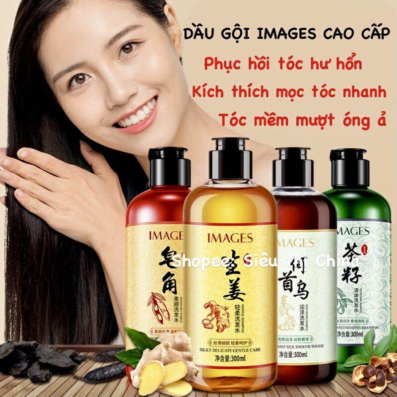 Cao Cấp Dầu Gội Phục Hồi Tóc Hư Tổn Siêu Mềm Mượt Images Ngăn Ngừa Rụng Tóc Dầu Gội Đen Tóc Bồ Kết Giúp Mọc Tóc Nhanh