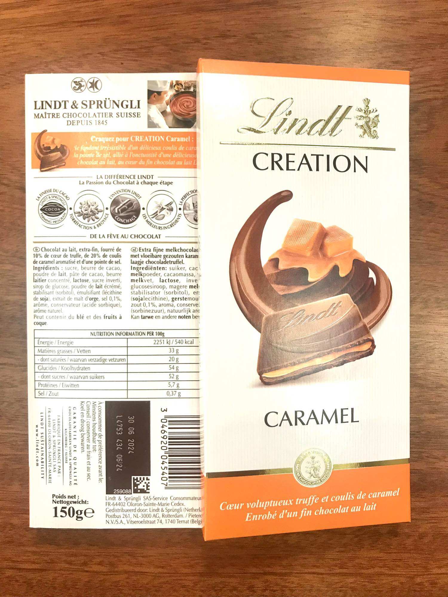 Sô-Cô-La Caramel LINDT CREATION NOIR (150g)🇫🇷Pháp
