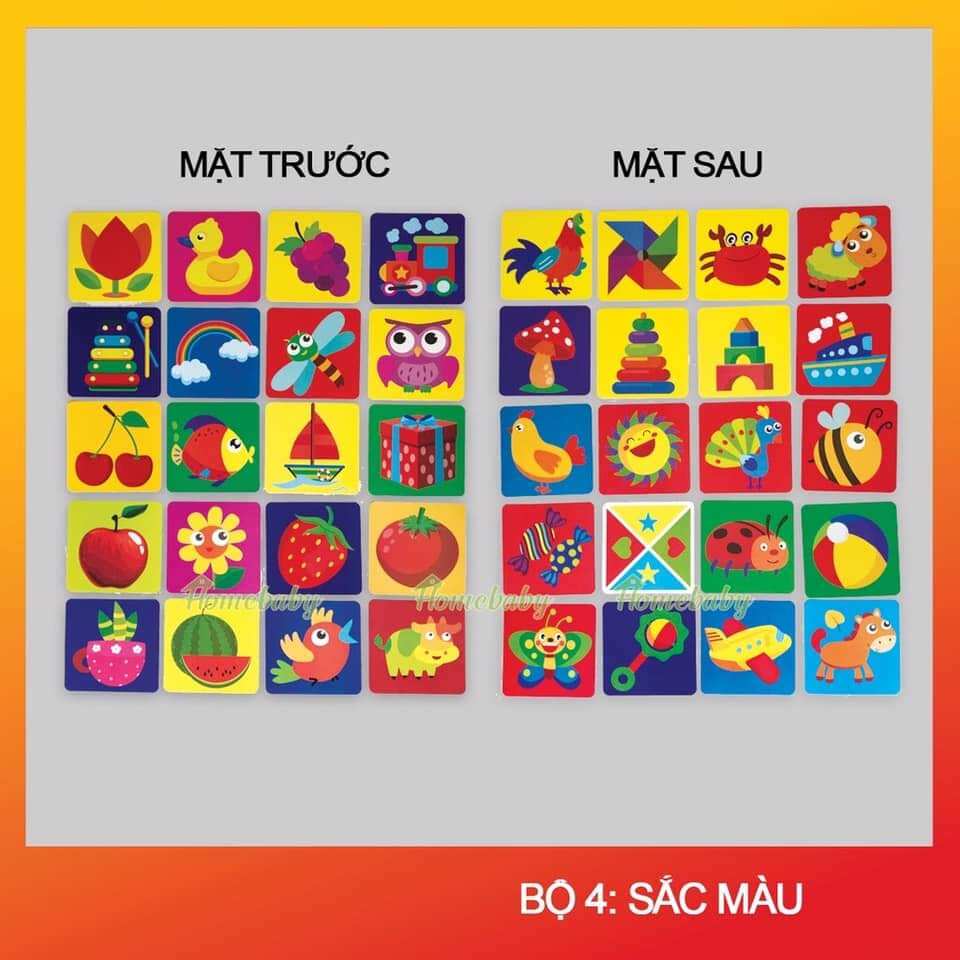 [FLASHCARD] Bộ Thẻ Kích Thích Thị Giác Cho Bé (từ 0-16 tháng tuổi)