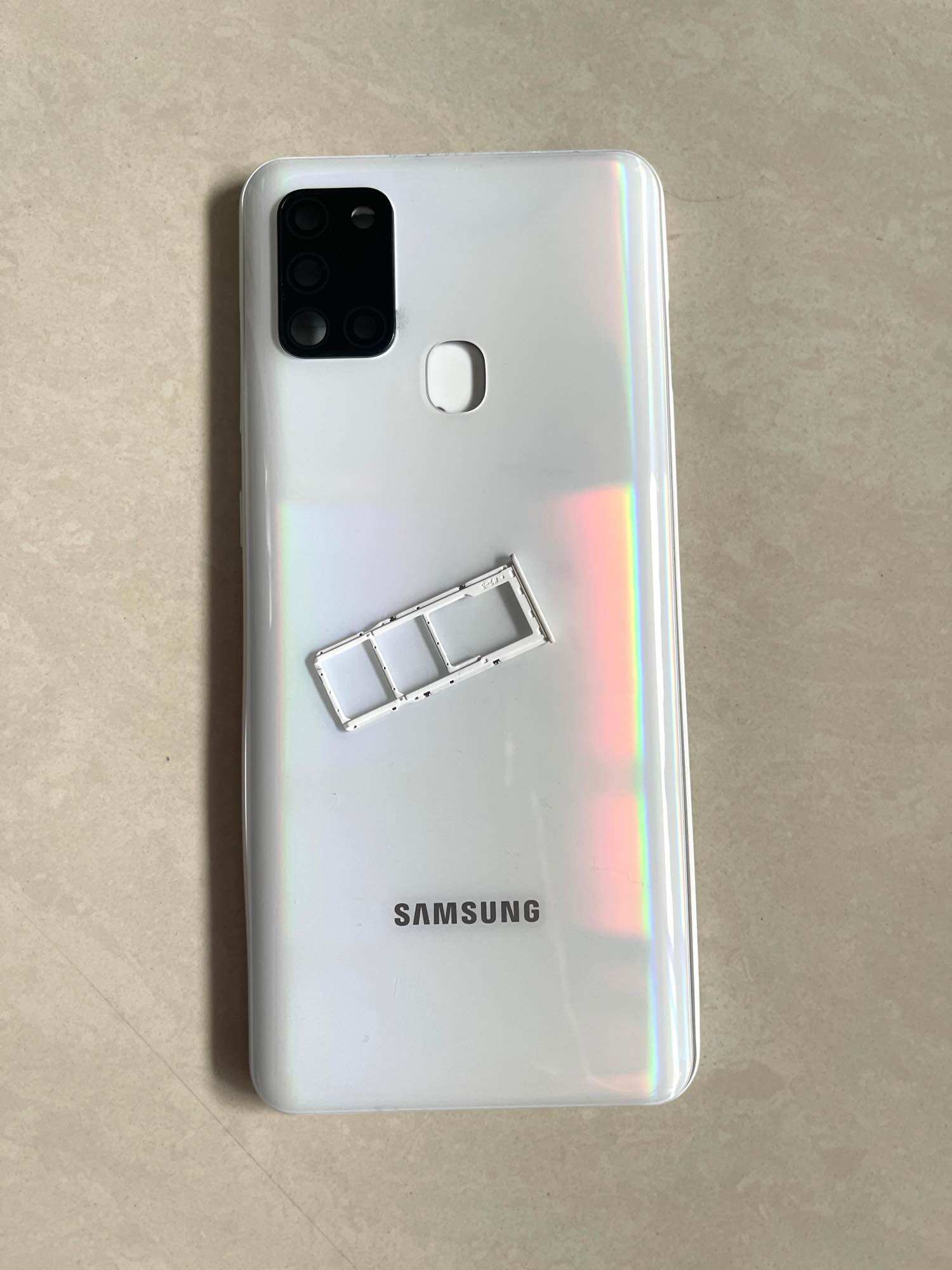 Vỏ bộ Samsung A21s kèm kính camera + khay sim