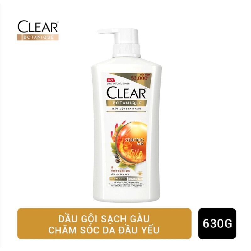 Dầu gội clear 9 thảo dược quý 630g