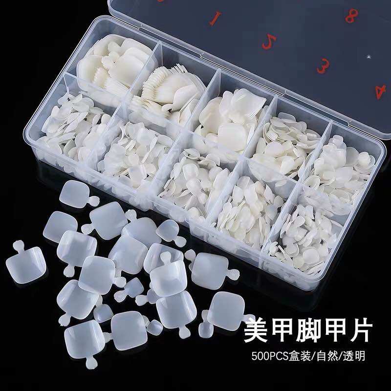 Móng úp chân ngắn - hộp 500 móng đủ số