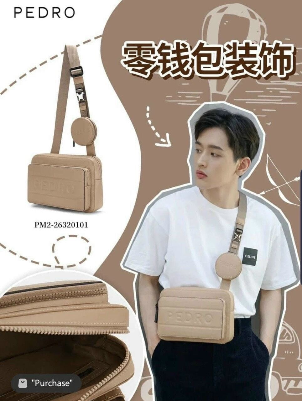 Túi Pedr nam da thật chuẩn xịn