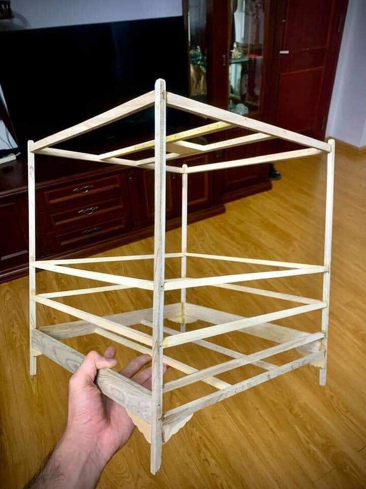 Lồng chim chào mào tự ráp phom đấu