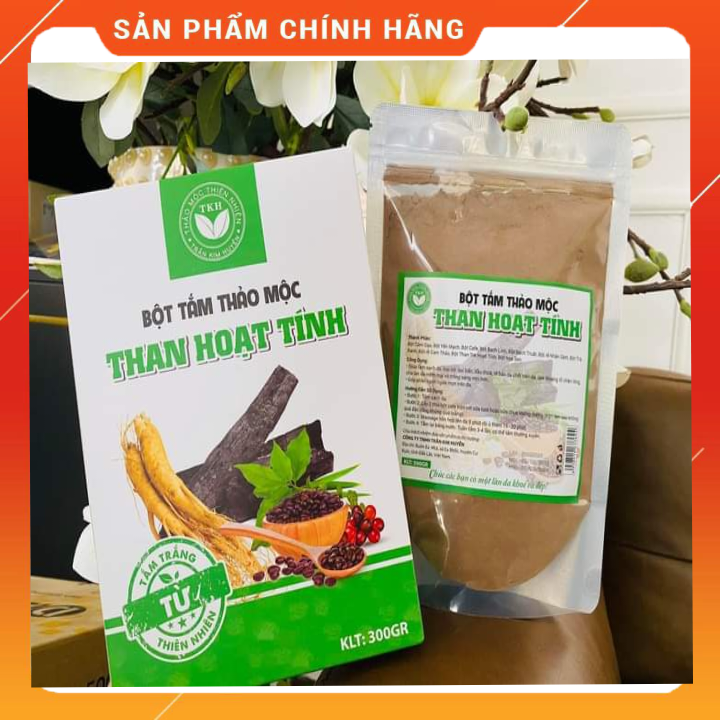 Bột thảo mộc tắm trắng than hoạt tính Trần Kim Huyền