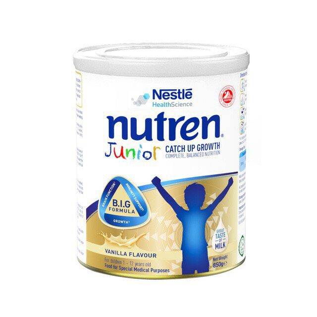 Sữa bột Nutren Junior 850g mẫu mới cho bé 1-12 tuổi