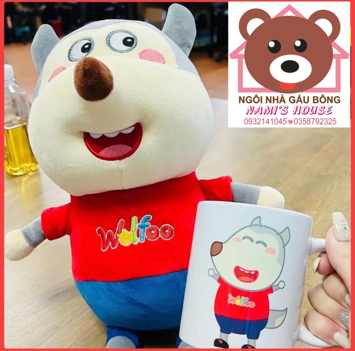 Gấu Bông Sói Wolfoo Thú Bông Wolfoo hoạt hình