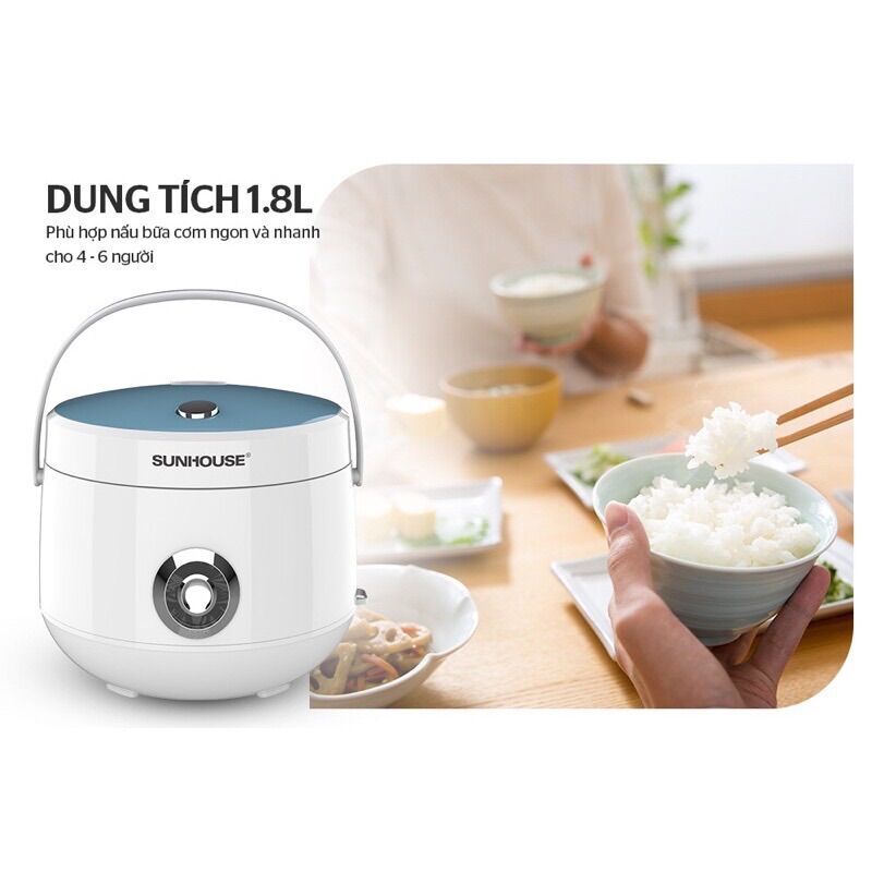 ✨[hàng chĩnh hãng]Nồi cơm điện 1,8 lít Sunhous.e SHD8606