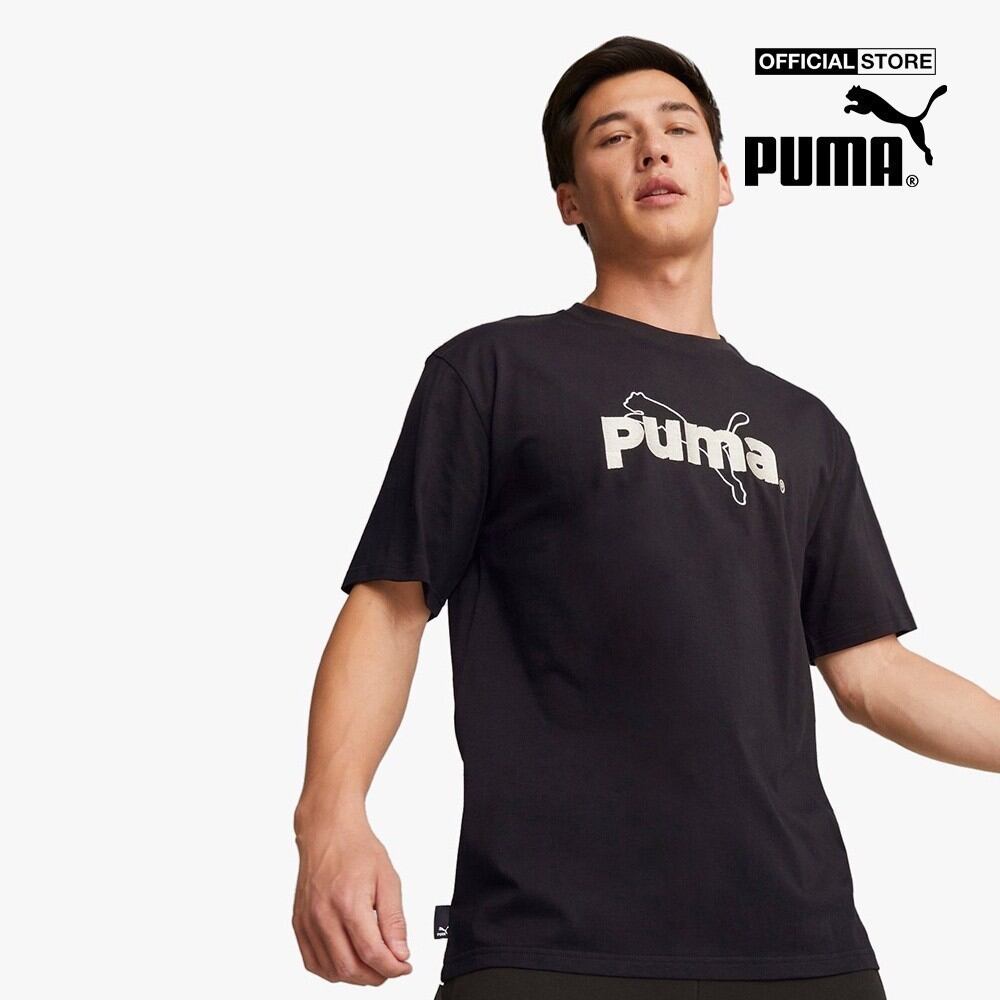Puma - áo thun nam cổ tròn tay ngắn team graphic 538256-01
