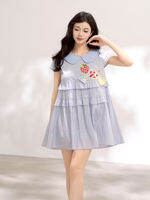 KEIKO | Đầm A-Line Gingham Phong Cách Ngọt Ngào Mùa Hè Với Cổ Peter Pan