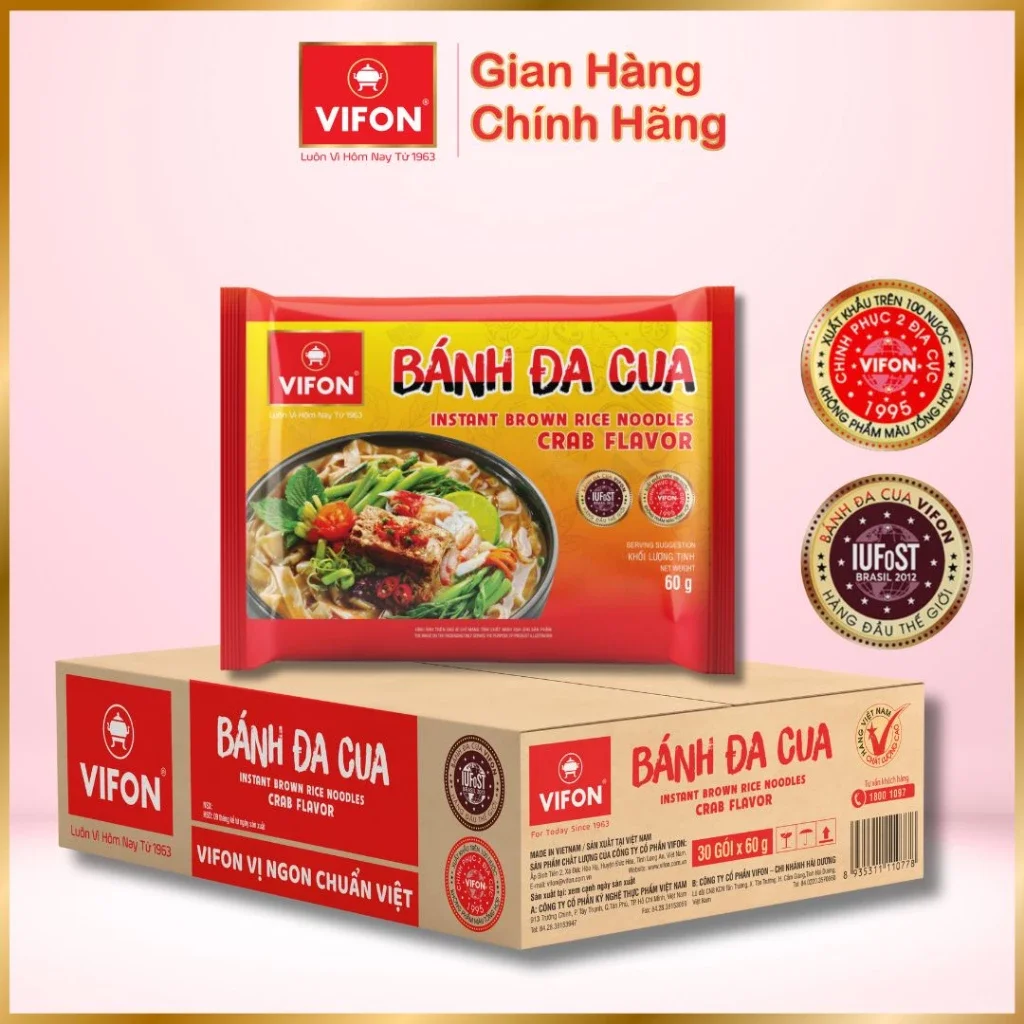 BÁNH ĐA CUA VIFON GÓI 60G