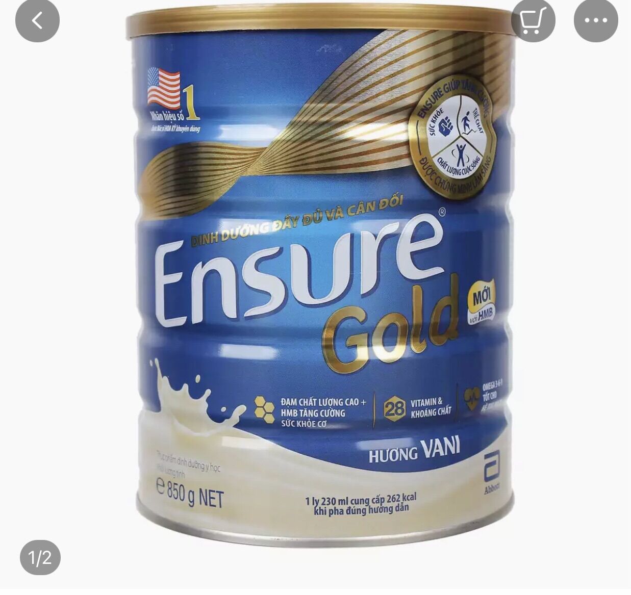 Sữa bột ensure gold 850g