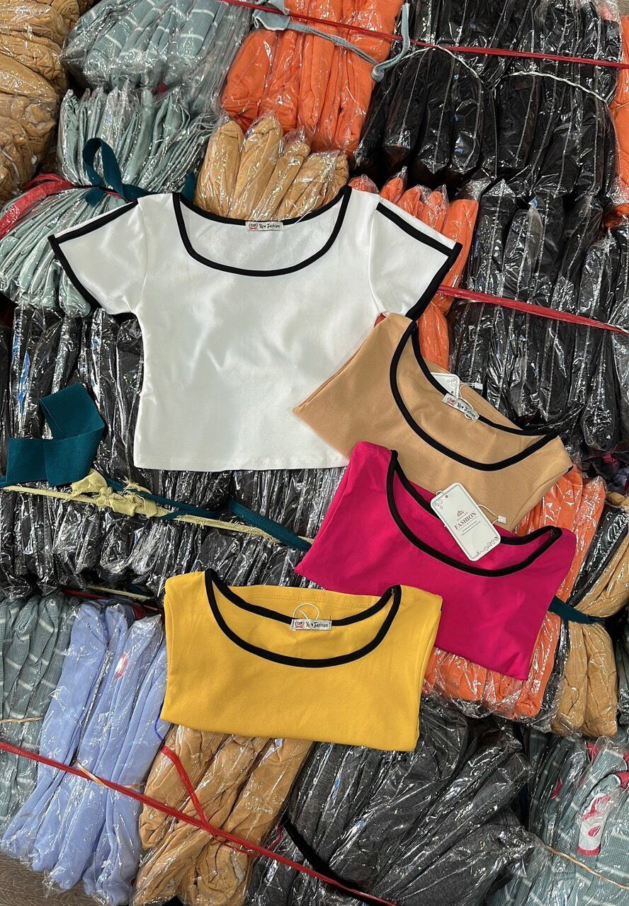 áo croptop viền cổ form 45kg(v1)
