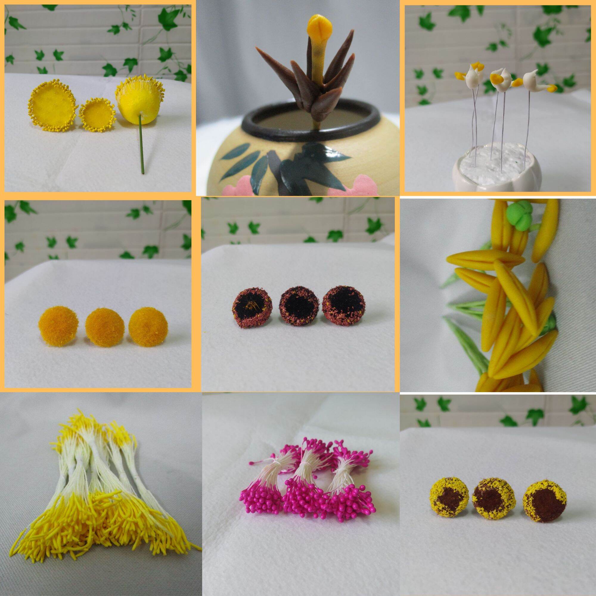 Các loại nhụy nhị handmade Nhụy Mai, Nhụy Đào, Nhụy Lan, Nhụy Sen, Nhụy Cúc, Nhụy Tulip, Nhụy Ly....làm các loại hoa giả trang trí tết