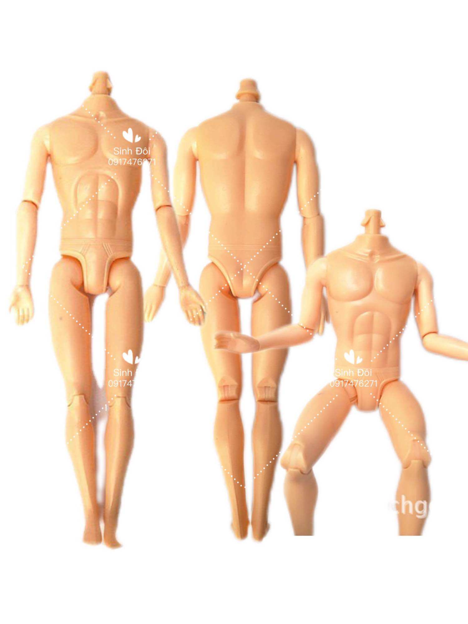 Thân búp bê nam - thân cao 27cm - phụ kiện búp bê
