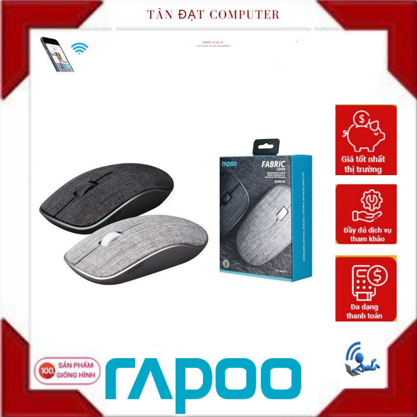 Chuột quang không dây rapoo 3510 plus - hàng chính hãng - hàng mới năm 2021