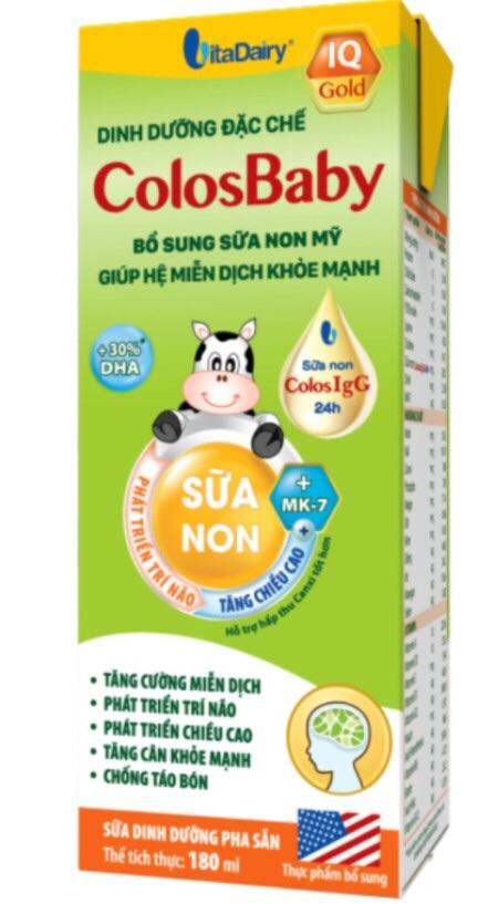 Lốc 4 hộp Sữa Colosbaby pha sẵn 180ml.