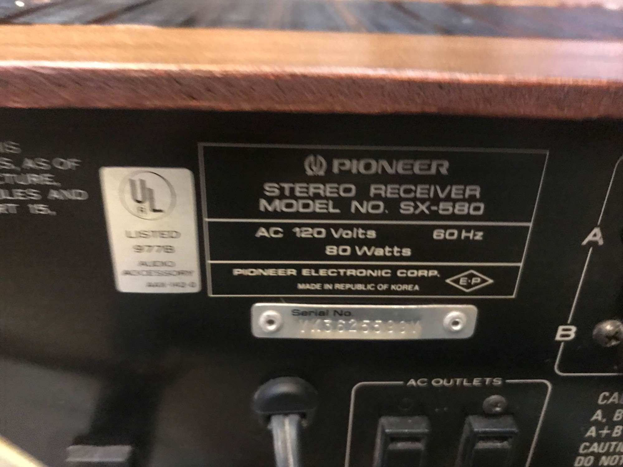 Âm ly Pioneer SX-580