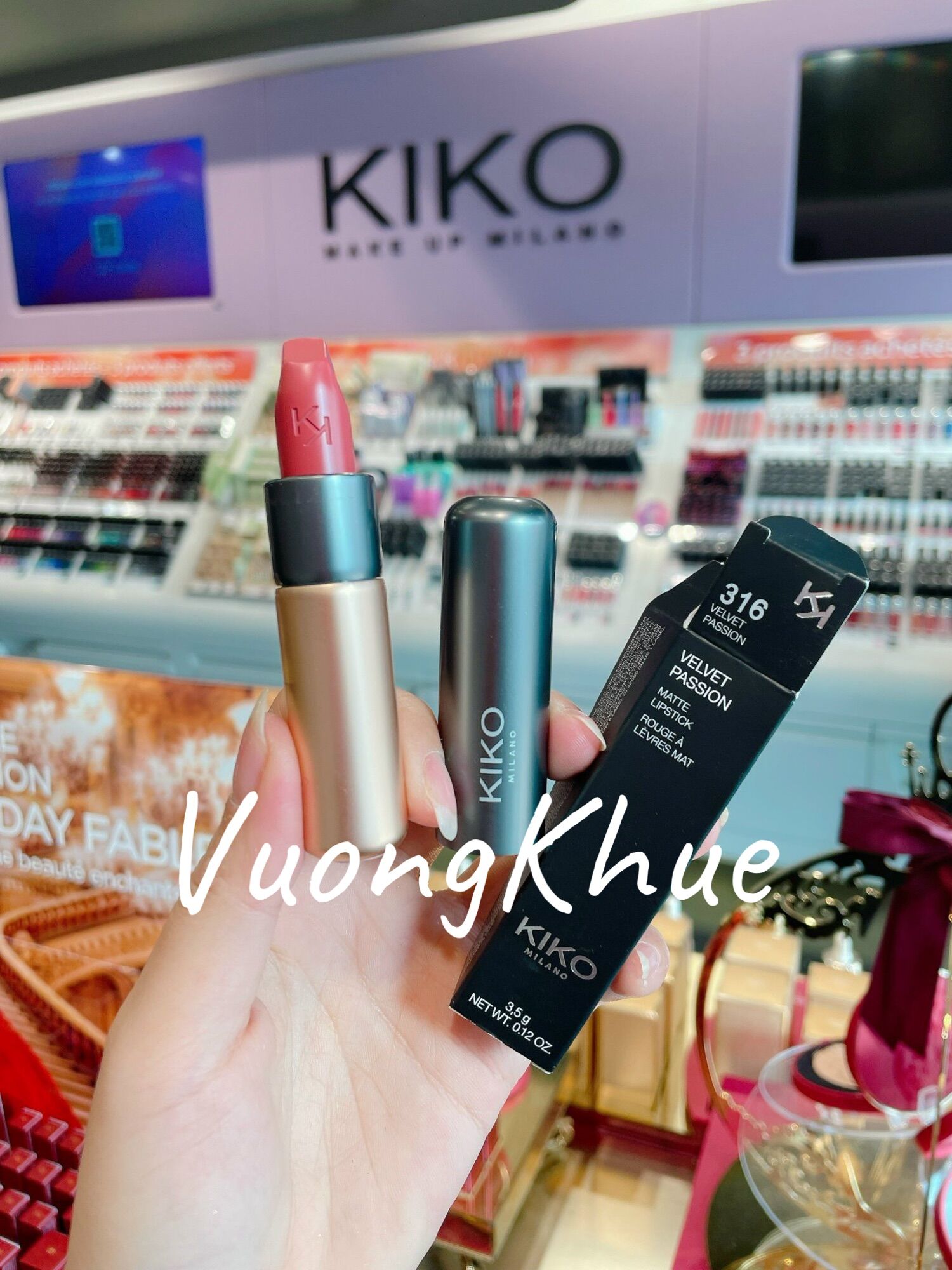 Son lì kiko milano màu số 316- màu hồng đất