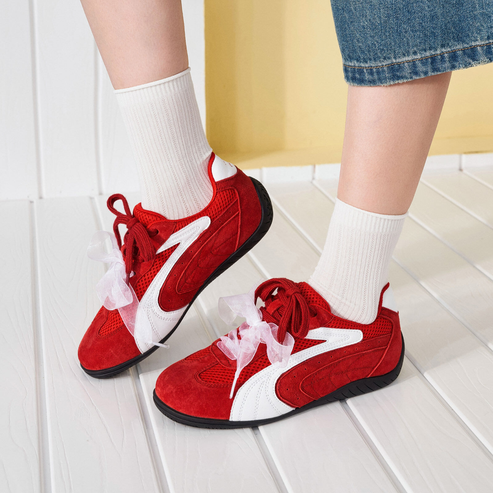 Masoomake Winter 2025 Fashionable Casual Breathable Mesh Sport Shoes Flat Bottom Single Shoes Comfortable Low Cut Rubber Sole Giá 1,944,000 Đồng*Miễn phí vận chuyển