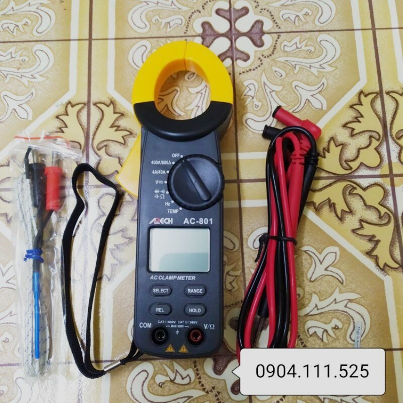 [HCM]Ampe kìm đo dòng AC APECH AC-801 (600A)