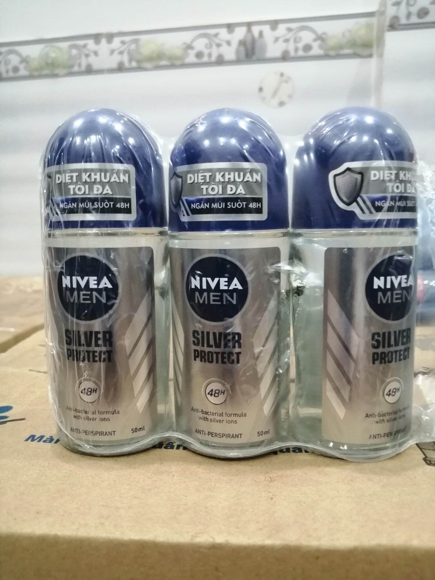 Lăn khử mùi NIVEA Men 50ml (phân tử bạc)