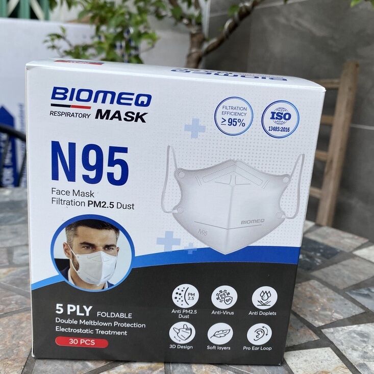 khẩu trang Biomeq mask N95 màu trắng