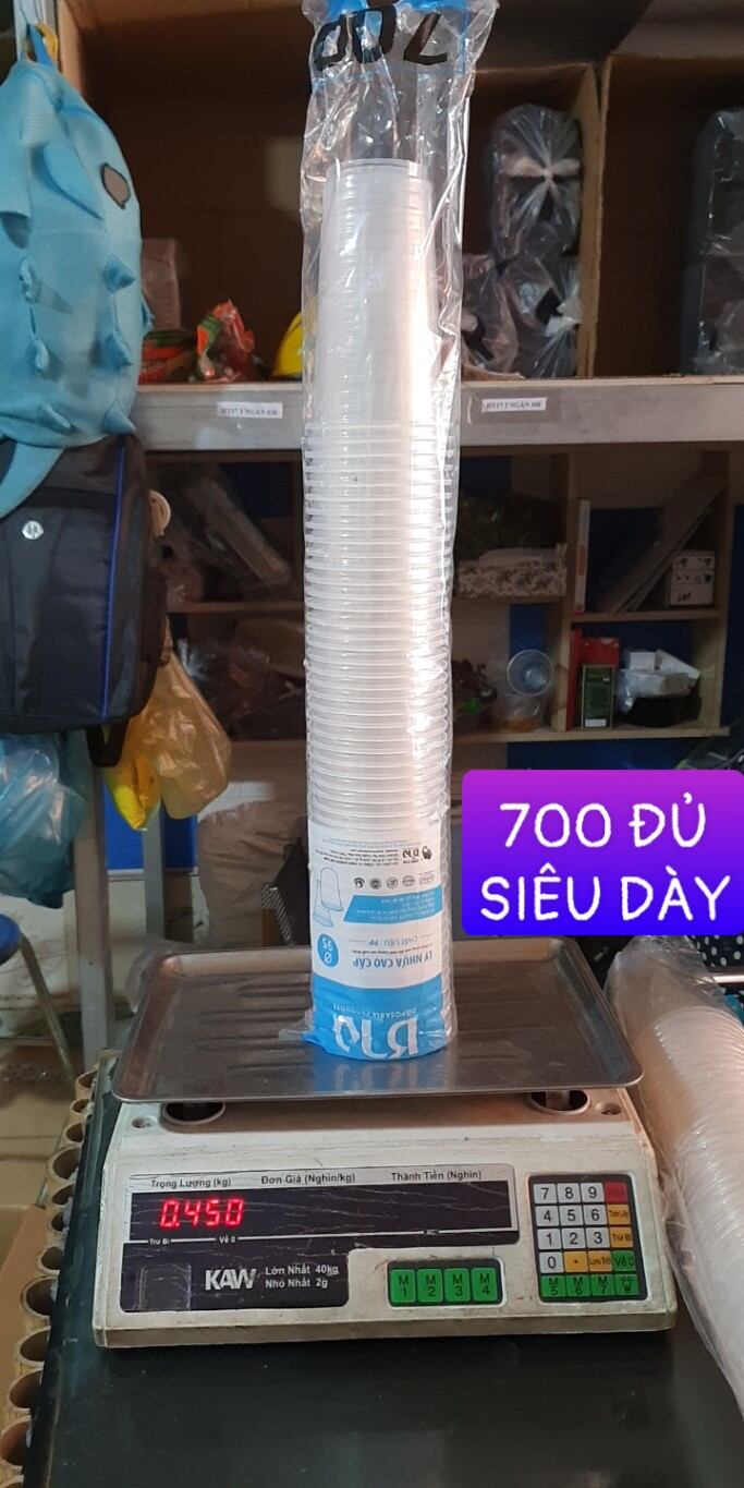 [HCM]Lốc 50 ly 700ml, LY TRÀ SỮA nhựa DÀY ĐẸP. 50 Plastic cups 700ml