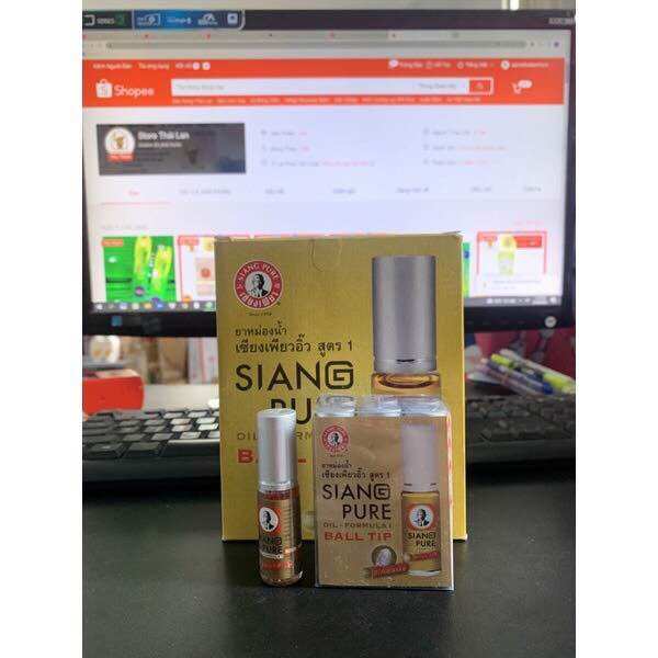 [CHÍNH HÃNG] DẦU LĂN ÔNG GIÀ SIANG PURE THÁI LAN (chai 3cc)