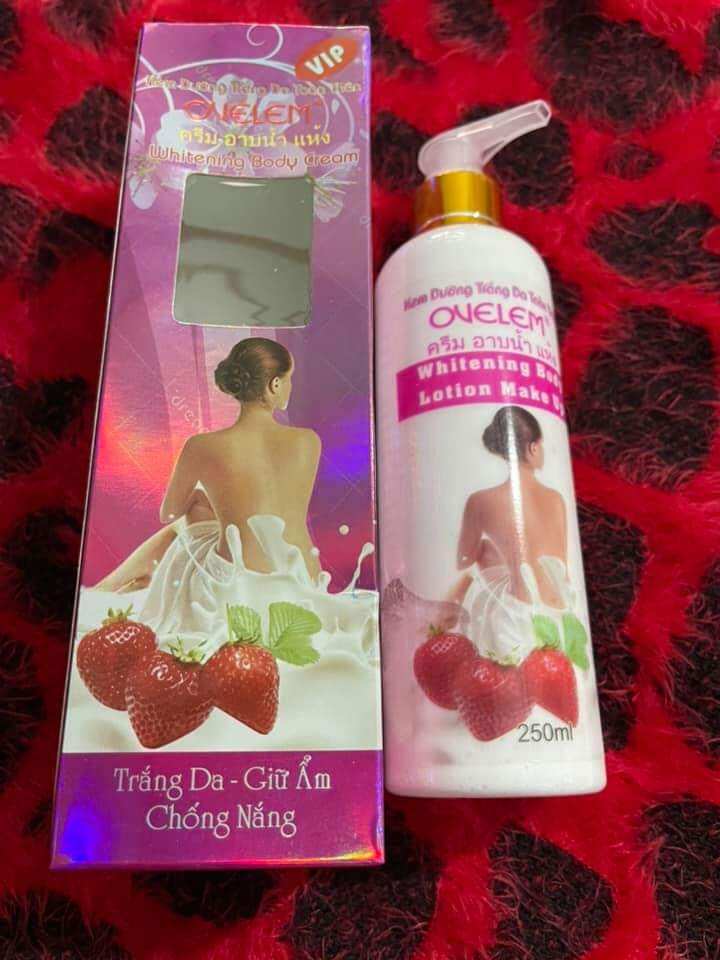 Kem body trắng da ovelem dâu tây 250ml