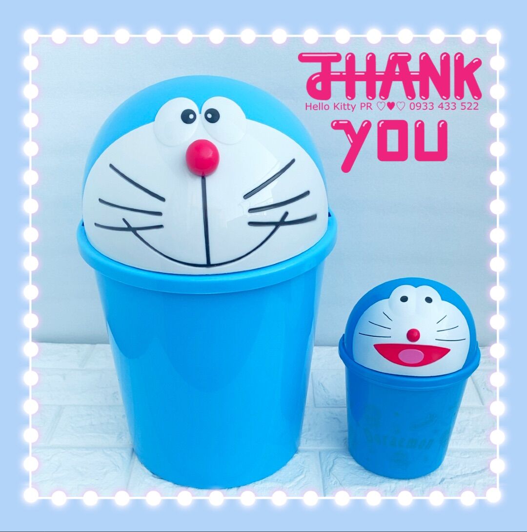 [Freeship MAX] Thùng rác 3D Doremon Doraemon - HelloKitty PR